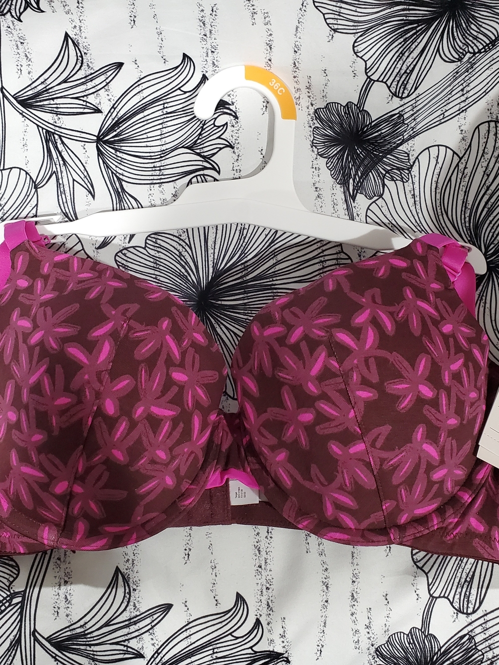 Auden Pink and Berry Floral Underwire Bra